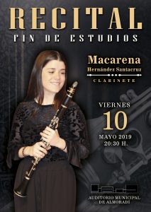 Macarena Hernández, recital Fín de Estudios Superiores @ Auditorio de la Escuela de Música | Almoradí | Comunidad Valenciana | España